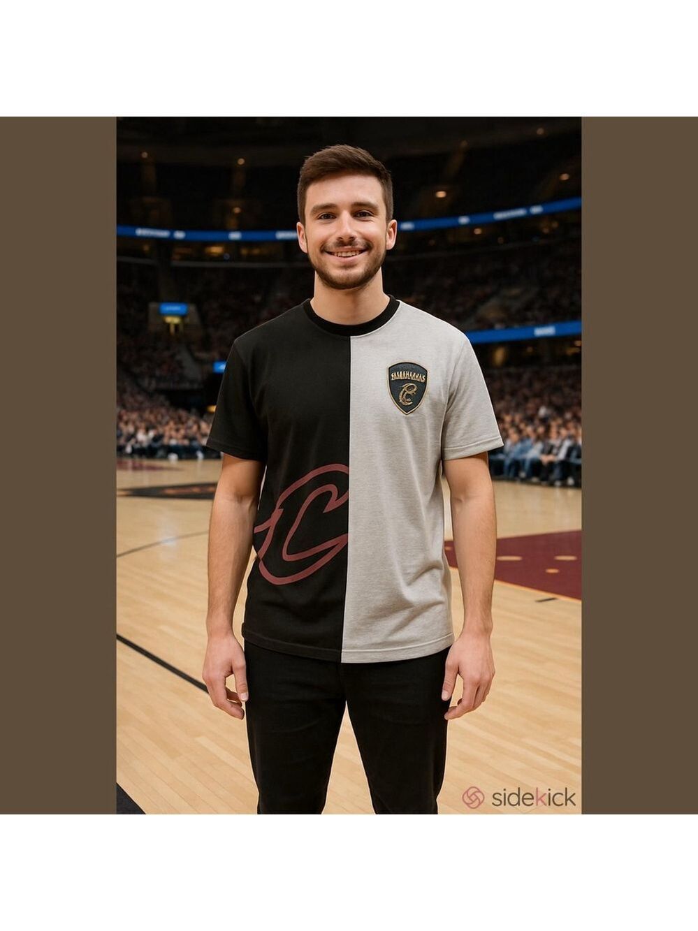 Cleveland Cavaliers NBA Graphic T-Shirt Black Gray Men’s Large
